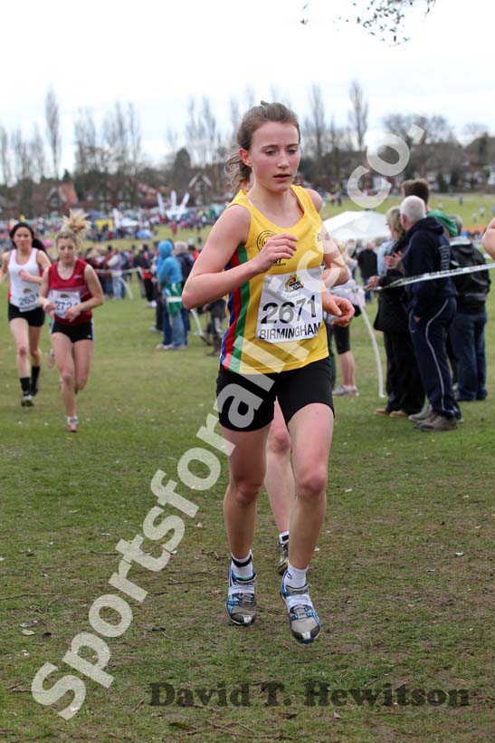 Alison Seadon in the Under-20 Women, McCain Inter Counties Cross Country, Cofton Park, Birmingham.